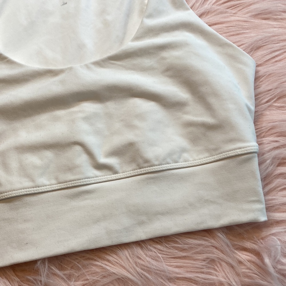 Year Of Ours White Crop Tank Racerback sz L - Picture 6 of 10